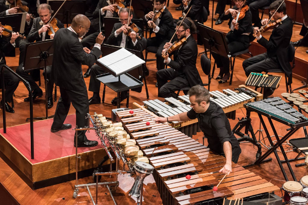 william eddins e simone rubino con l'orchestra rai