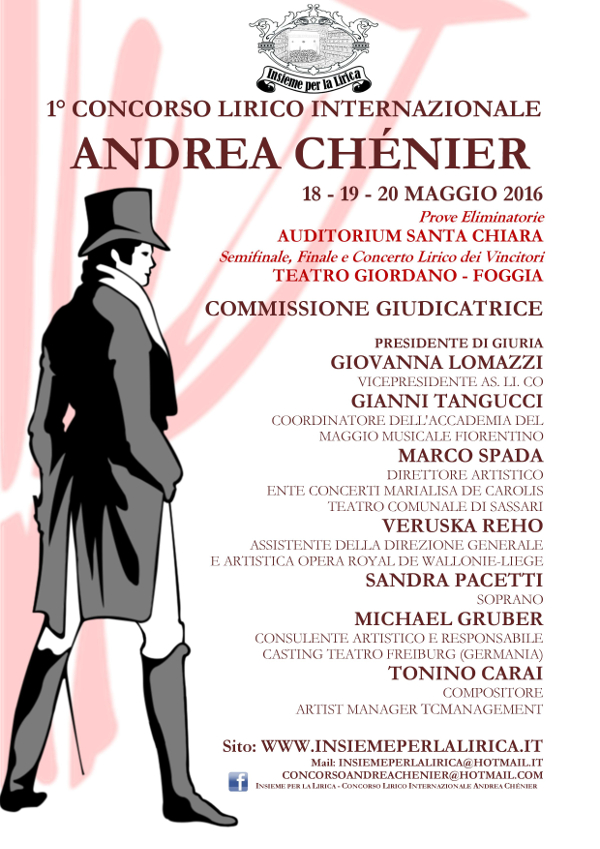 concorso lirico Andrea Chénier