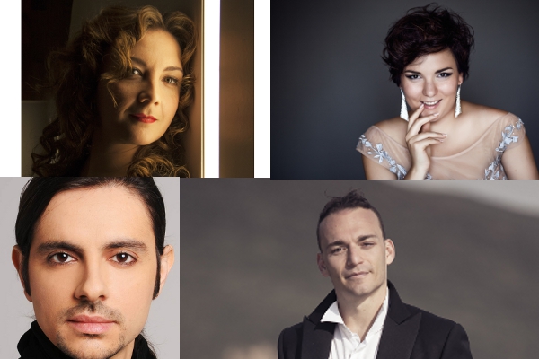 Mariangela Sicilia, soprano, Teresa Iervolino, contralto, Giorgio Misseri, tenore e Gianluca Margheri, basso