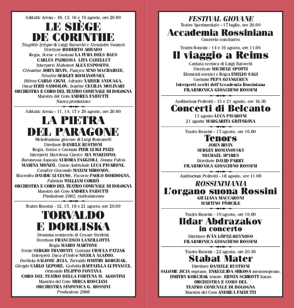 rossini opera festival