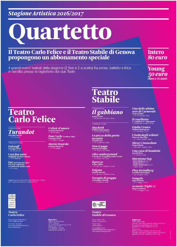 Genova, abbonamento quartetto